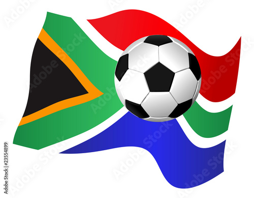 South Africa Flag   Soccer Ball