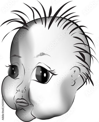 baby kopf Kulleraugen