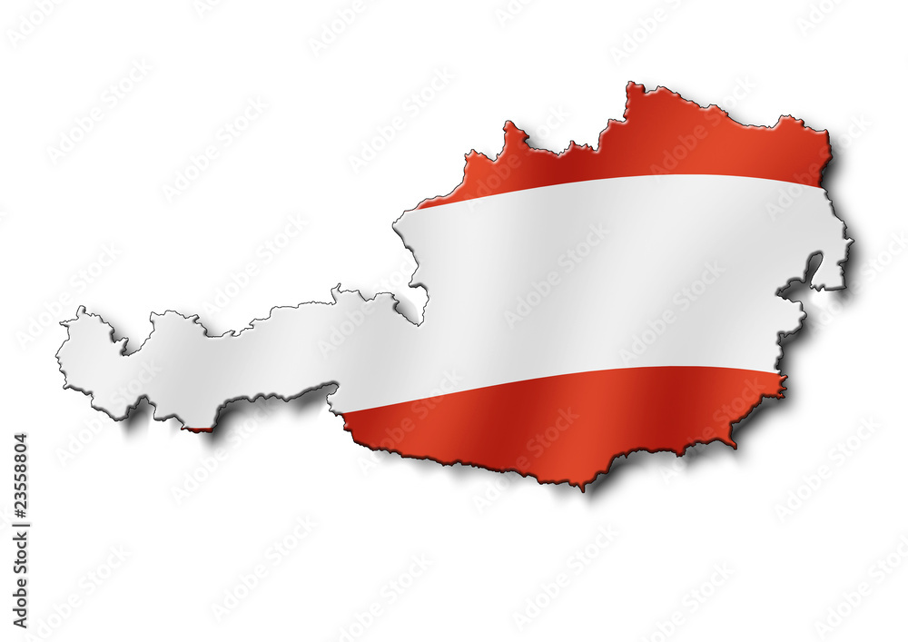 Fototapeta premium Cartina Austria
