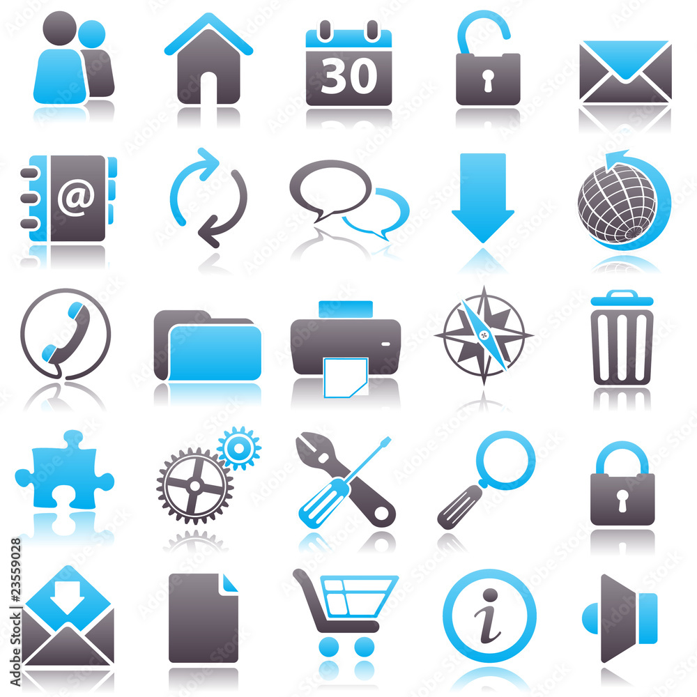 web Blue Icons
