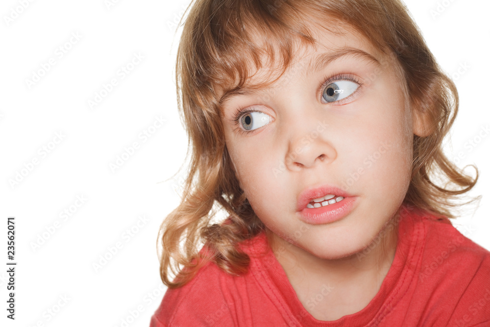 portrait small child photography studio, speak and look to left portrait small child photography studio, speak and look to left