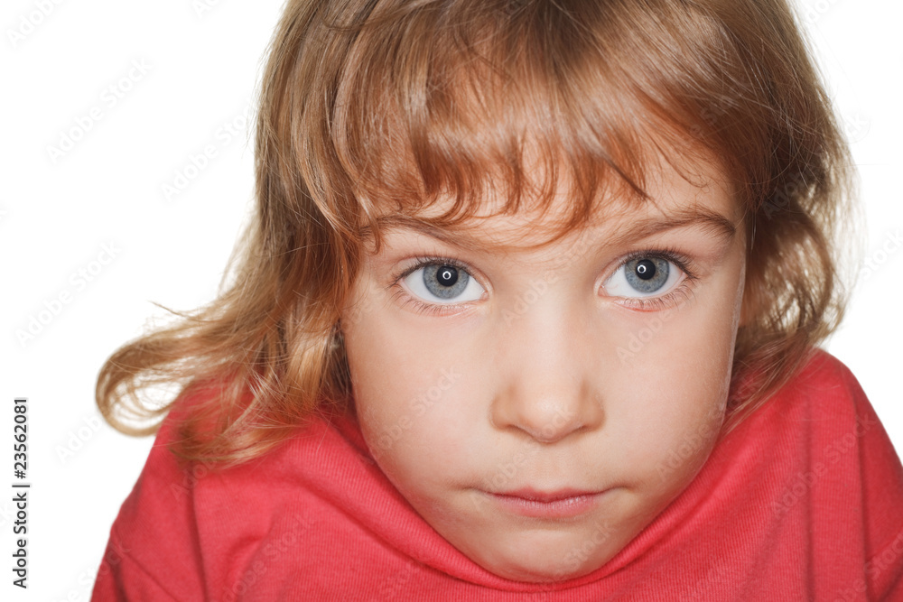 portrait small child photography studio, head down. ring flash portrait small child photography studio, head down. ring flash