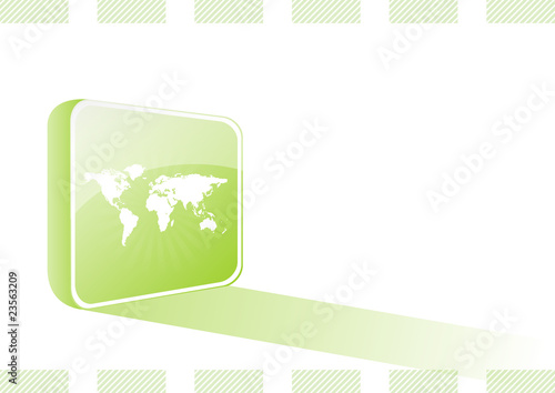 Wallpaper con Bottone Mondo Verde