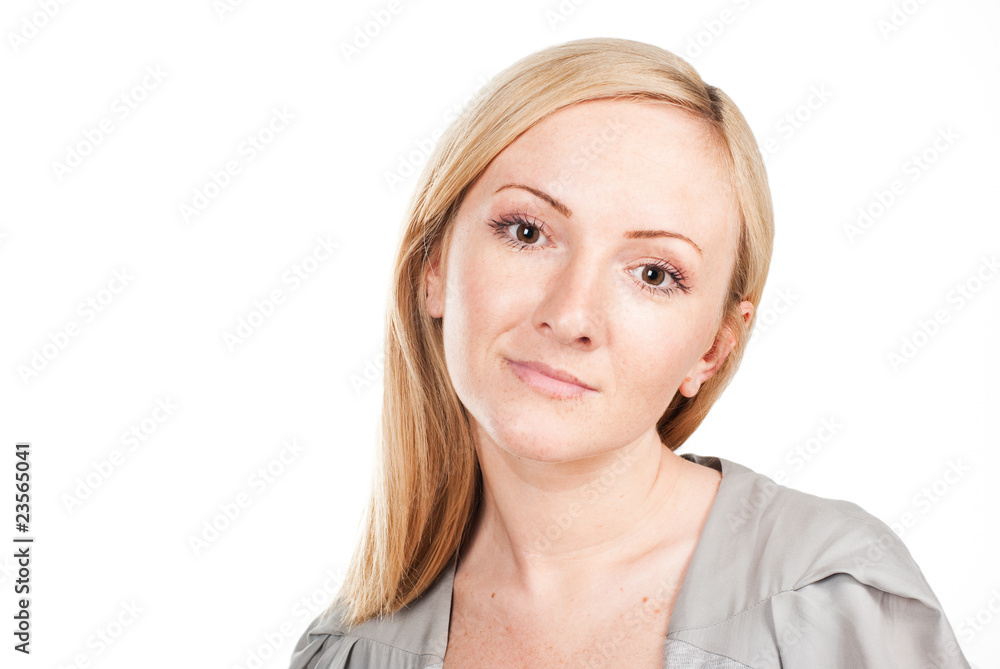 Beautiful blond-reddish girl with freckles Beautiful blond-reddish girl with freckles