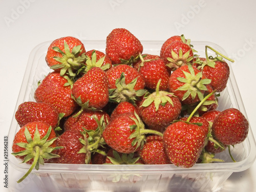 Ripe strawberries in basket