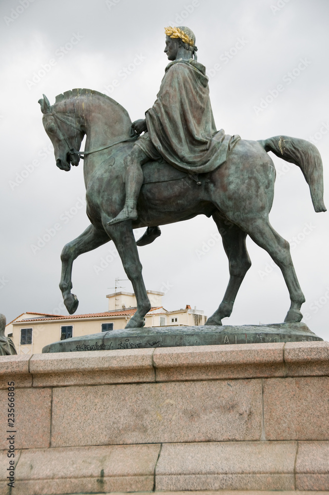 statue Napoleon and his brothers Diamant Square Ajaccio Corsica