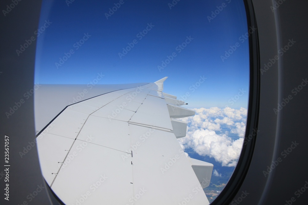 Through the window of the plane Through the window of the plane
