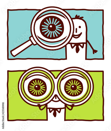 magnifying glass & binoculars