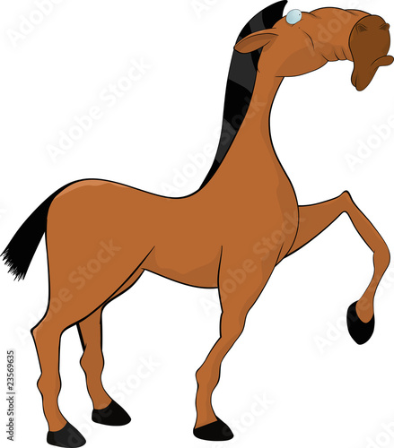 Impudent horse from a fairy tale