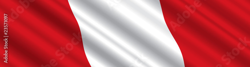 Peruvian Flag in the Wind