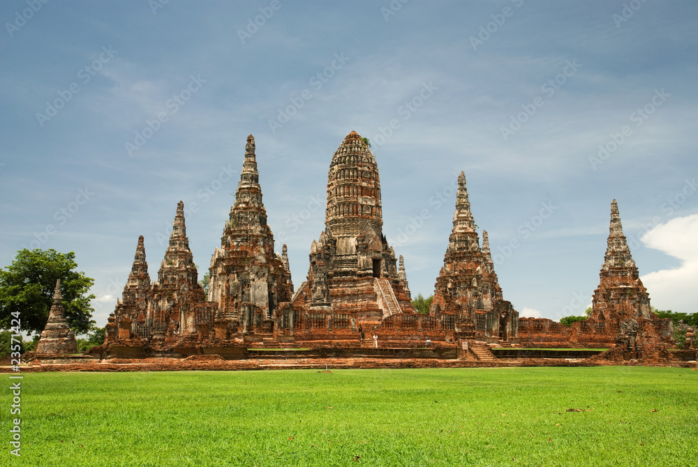 the old pagoda at Chai Watthanaram temple,Ayutthaya,Thailand