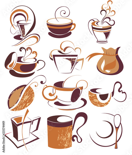 Vector coffee set