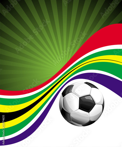 Football sign - south africa flag