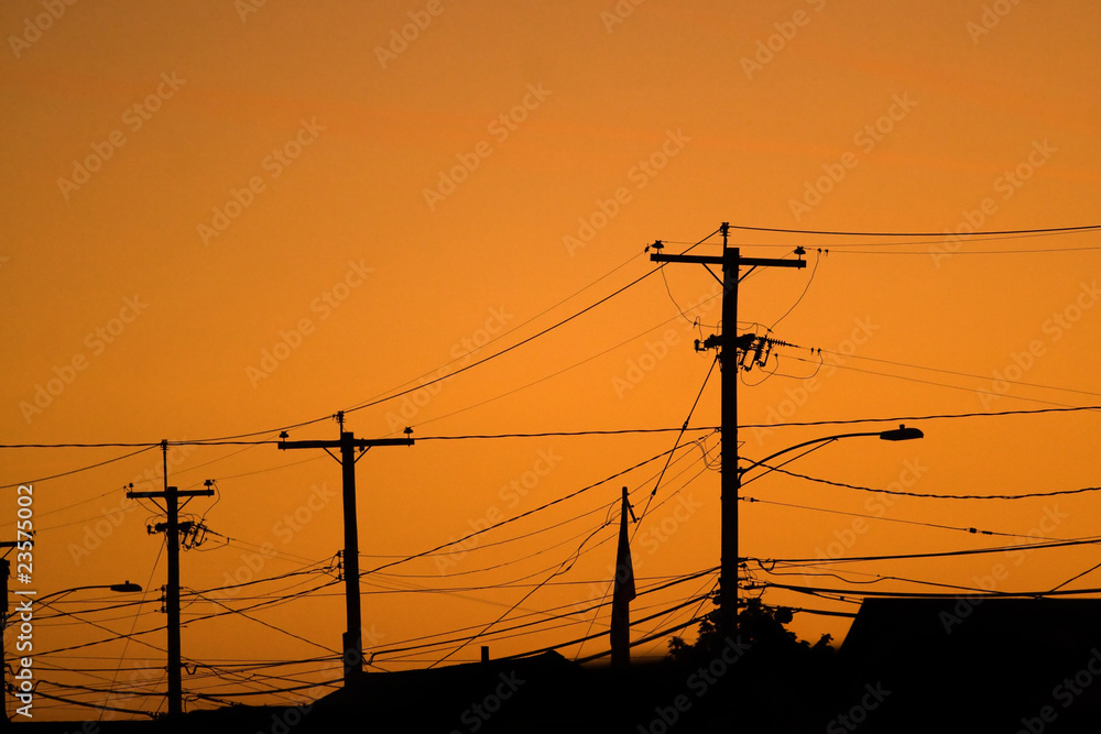 Power Line Silhouettes