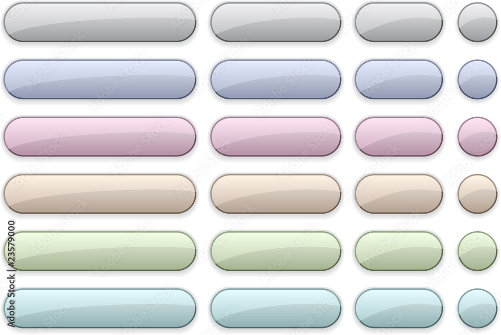 Web blank pale buttons.