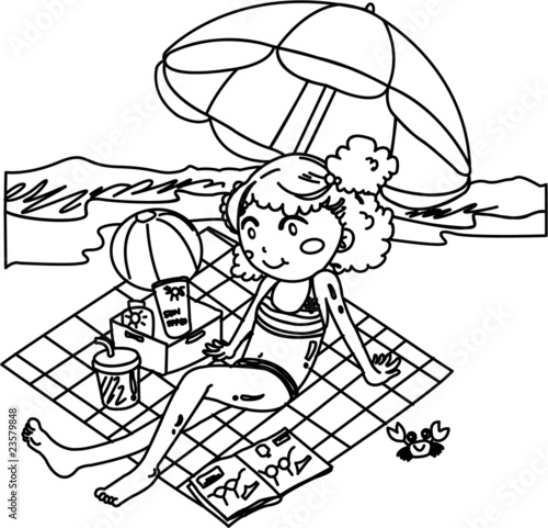 A Girl on a Beech