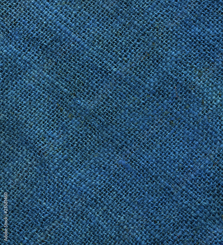 Blue jute canvas, diagonal swatch