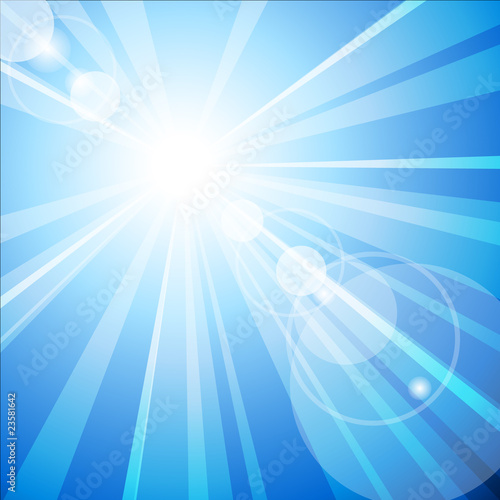 The hot summer sun