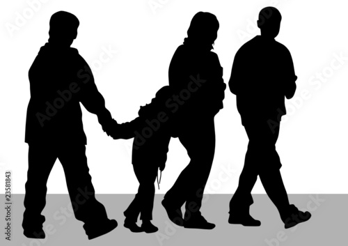 Family holiday walk