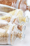 grains and cereals in the glassy jar