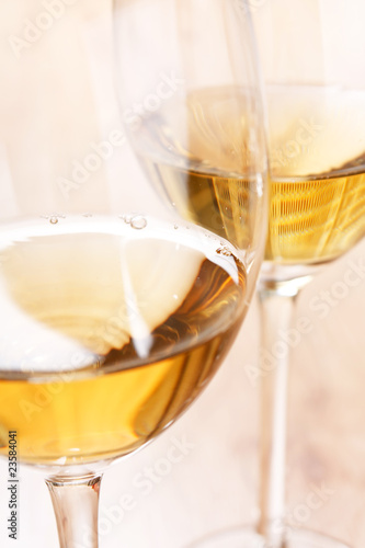 Glasses of white wine