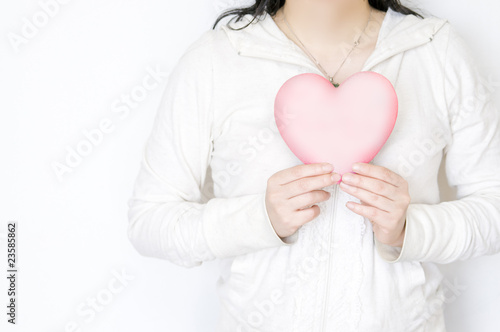 Schilderij op canvas 女性とハート