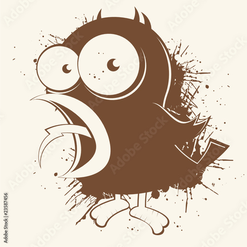 vogel zwittschern cartoon vintage lustig