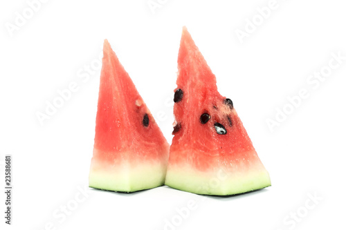 Two pieces of water melon