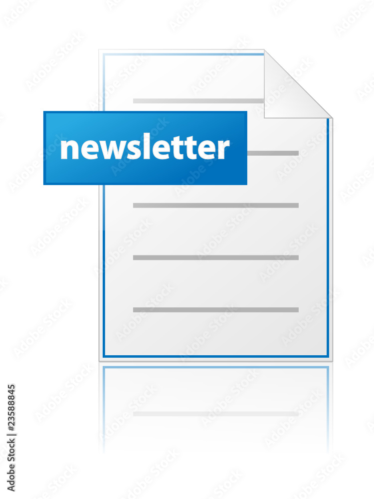Newsletter Icon Web Read Latest Information Communication News Stock Vector Adobe Stock