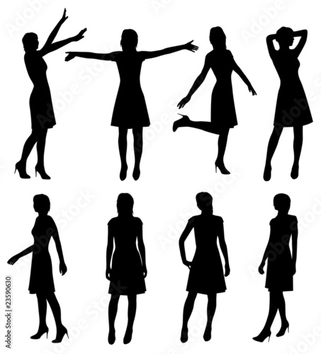 girl silhouette vector