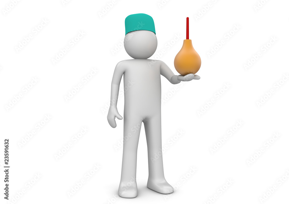 Clyster in doctor's hand - Healthcare collection Clyster in doctor's hand - Healthcare collection