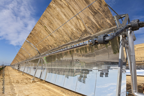 Принти на полотні Renewable Energy Parabolic Trough Solar Mirror Panels