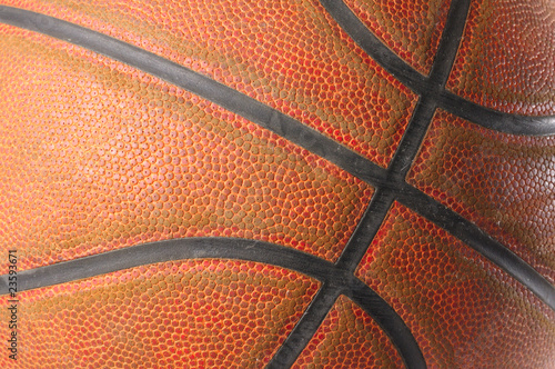 closeup of a basketball ball