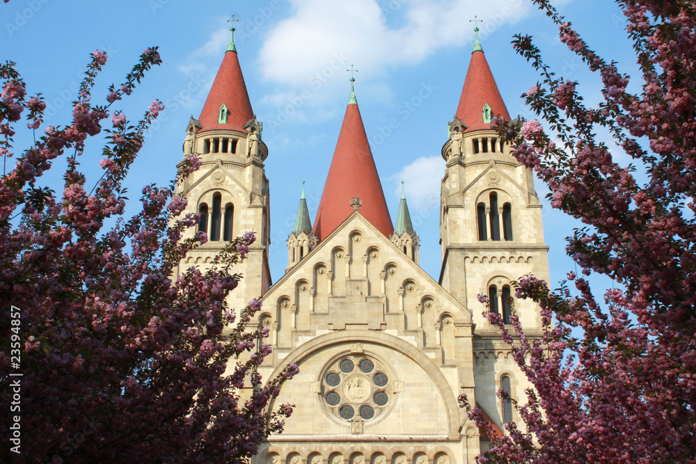 Obraz premium Вена. Церковь Франциска Ассизского