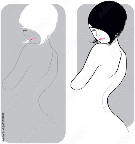 glamour girl with a short hairstyle