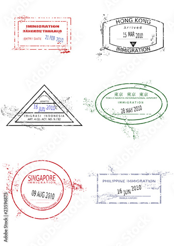 Passport stamps