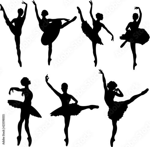 Ballet dancers silhouettes