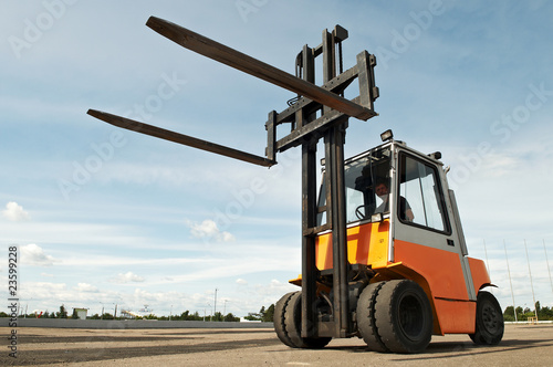 Картината върху платно forklift loader outdoors