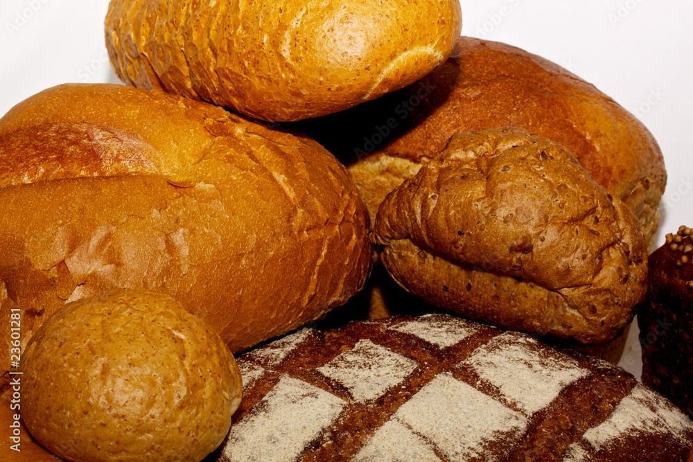 assortment of baked bread