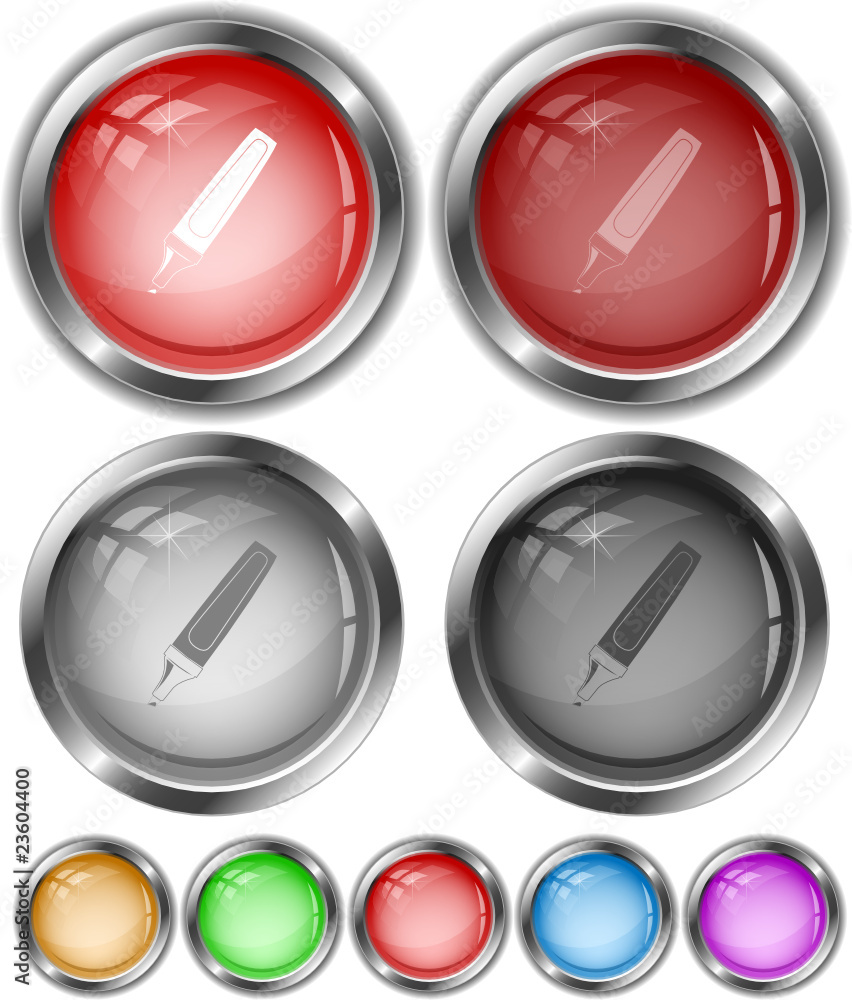 Felt pen. Vector internet buttons. Felt pen. Vector internet buttons.