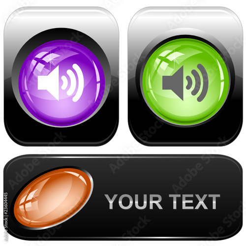 Speaker. Vector internet buttons.