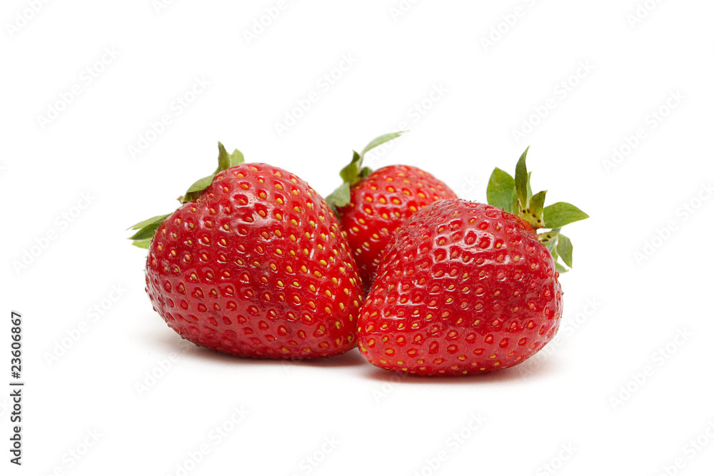 Strawberries isolated over white background Strawberries isolated over white background