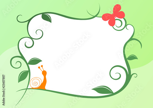 green summer frame