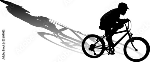 girl driving bicycle vector illustration photo