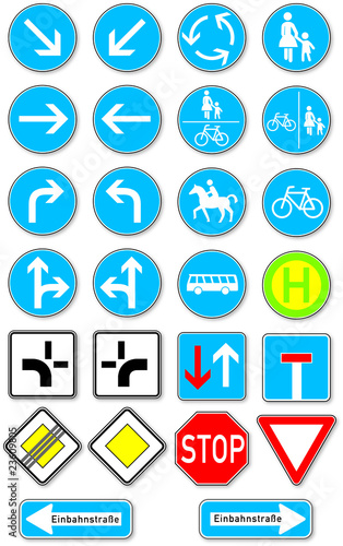 Gebotsschilder im Straßenverkehr