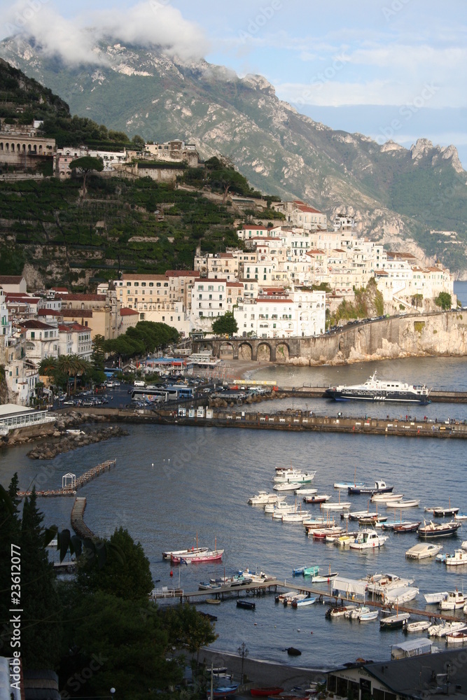Picturesque Amalfi Coast in Southern Italy, Europe