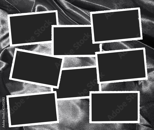 cadres sur fond argenté