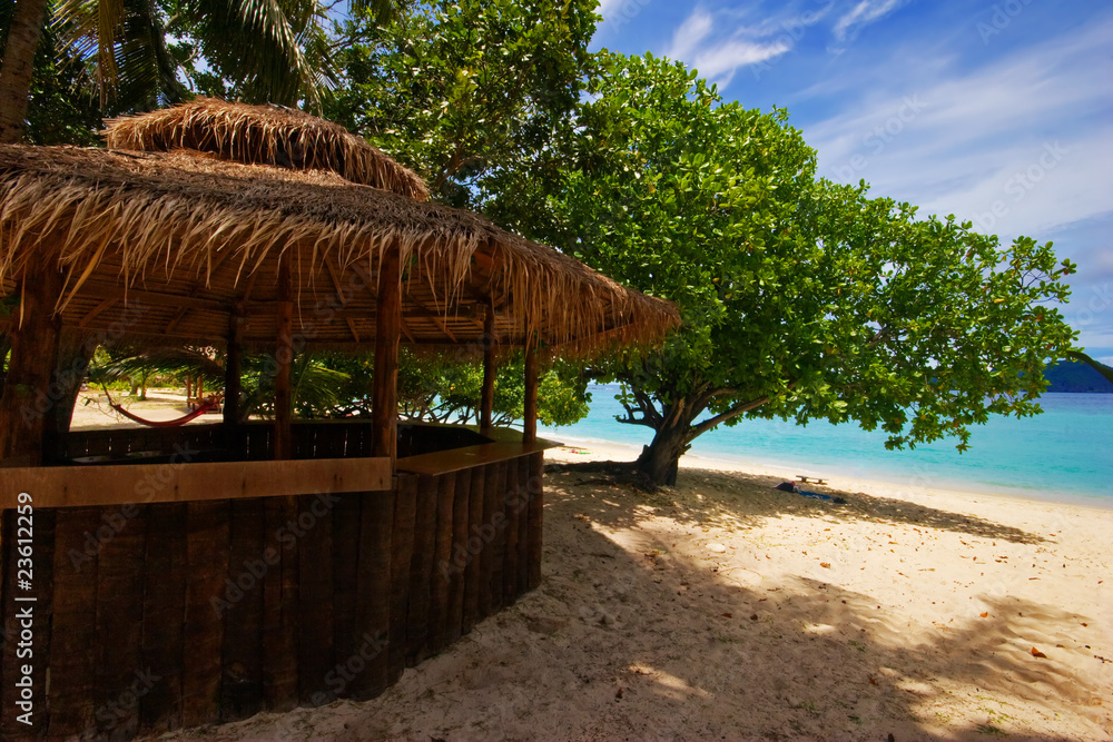 Tropical beach under blue sky. Thailand Tropical beach under blue sky. Thailand