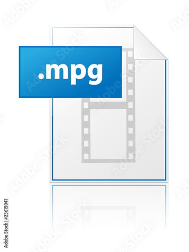 MPG icon (video clip avi mpeg file format extension type vector)