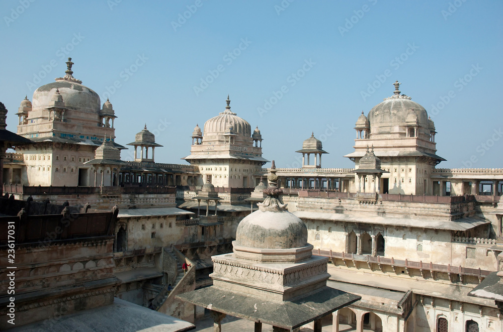 Court of the Raj Mahal palace at Orcha ,India,Madhya Pradesh